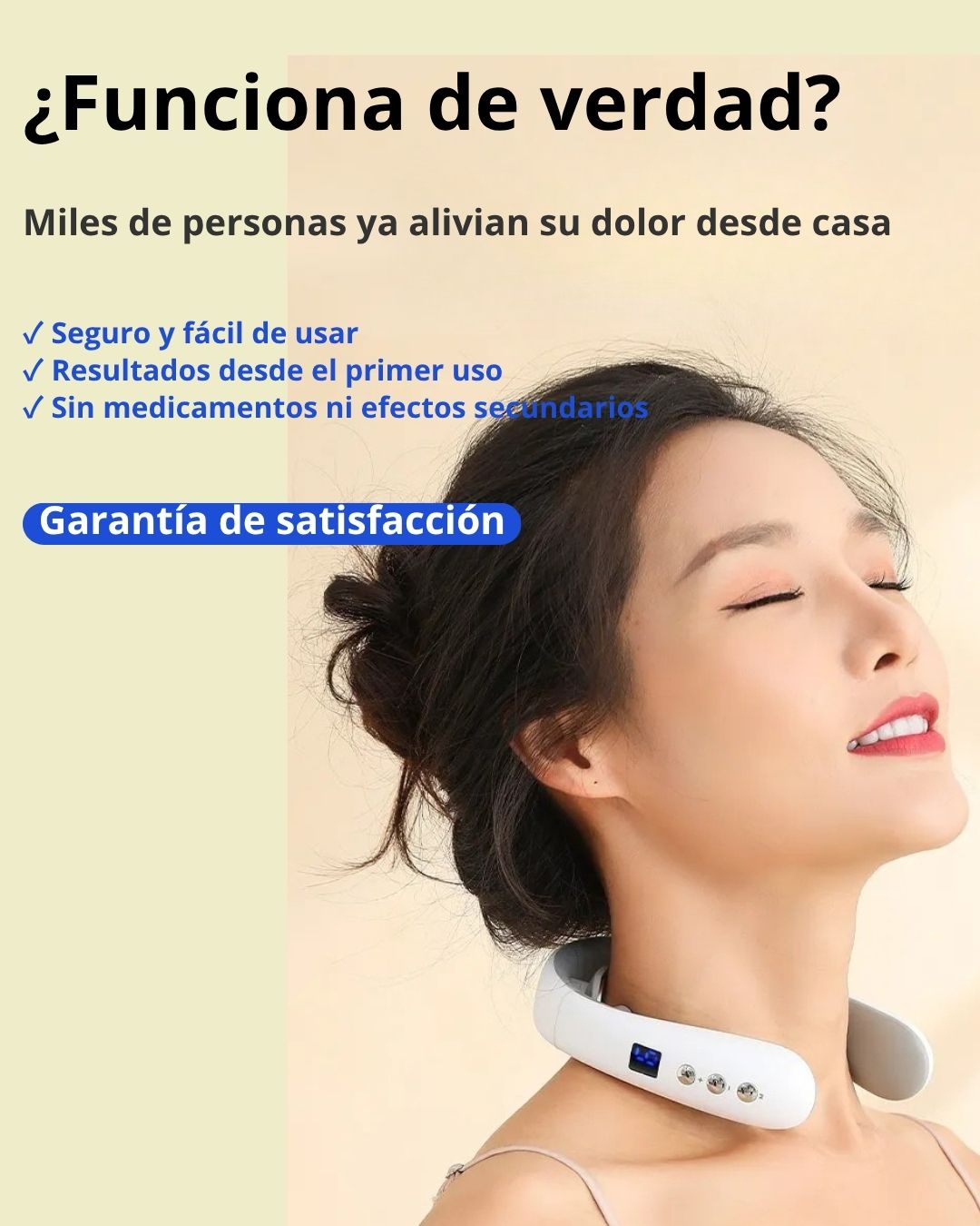 Masajeador de cuello EMS | Alivia dolor en minutos desde casa