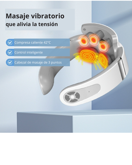 Masajeador Cervical EMS con Calor- Alivia el Dolor y Tensión del Cuello en Minutos
