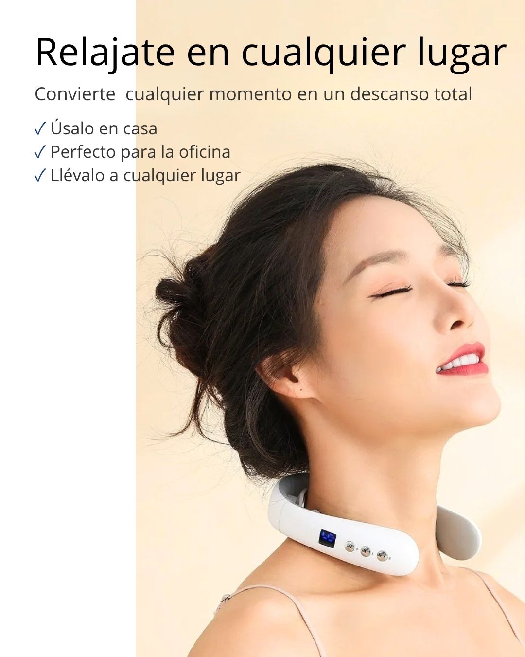 Masajeador de cuello EMS | Alivia dolor en minutos desde casa