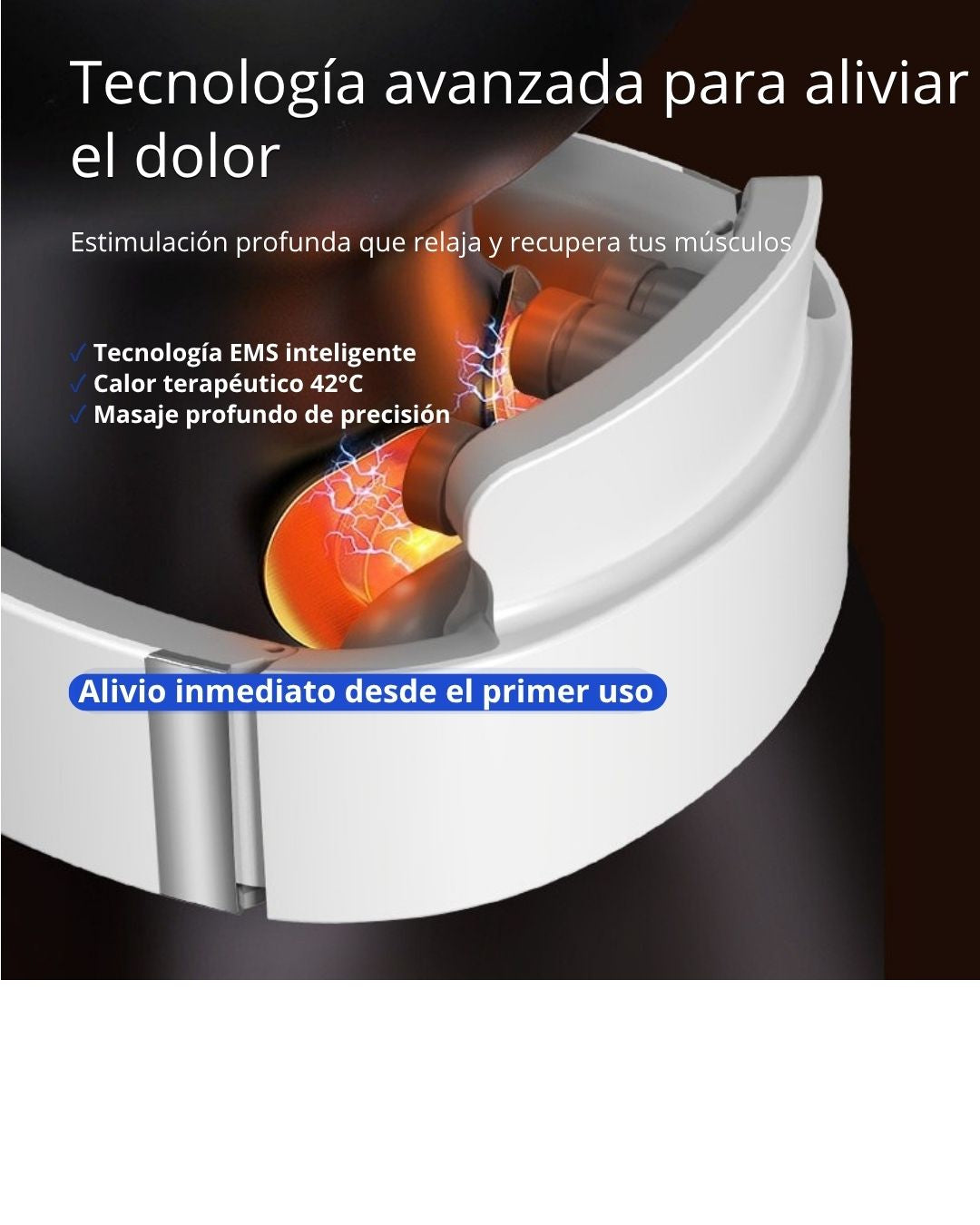 Masajeador de cuello EMS | Alivia dolor en minutos desde casa