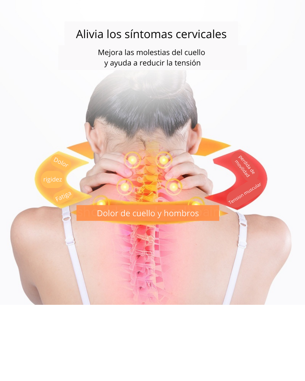 Masajeador Cervical EMS con Calor- Alivia el Dolor y Tensión del Cuello en Minutos